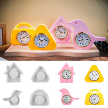 Load image into Gallery viewer, Bird House Clock Silicone Mold