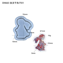 Load image into Gallery viewer, Cartoon Easter Egg Rabbit Hanging Silicone Mold