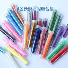 Load image into Gallery viewer, 24 Colors Long Bottle with Glitter Powder