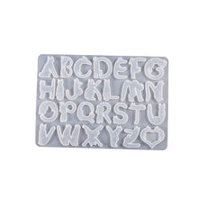 Load image into Gallery viewer, Cat-shaped English 26 Letter Keychain Mold