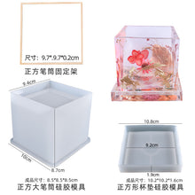 Load image into Gallery viewer, Round Square Hexagonal Pen Holder Coaster Mold