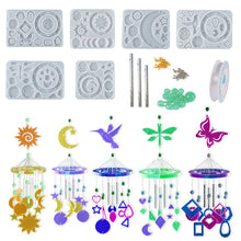 Load image into Gallery viewer, Butterfly Sun Dragonfly Moon Wind Chime Pendant Mold