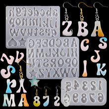 Load image into Gallery viewer, Upper and Lower Case English Alphanumeric Pendant Mold