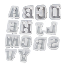 Load image into Gallery viewer, Capital English Letter Candle Holder Silicone Mold