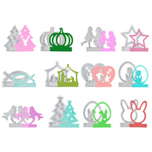 Load image into Gallery viewer, Christmas Circular 3D Candle Holder Mold