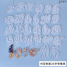 Load image into Gallery viewer, IN Version 26 Letter Pendant Set Silicone Mold