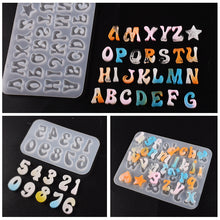 Load image into Gallery viewer, Upper and Lower Case English Alphanumeric Pendant Mold