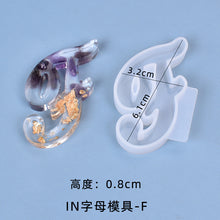 Load image into Gallery viewer, IN Version 26 Letter Pendant Set Silicone Mold