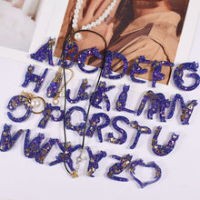 Load image into Gallery viewer, Cat-shaped English 26 Letter Keychain Mold