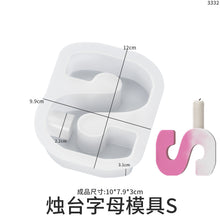Load image into Gallery viewer, Capital English Letter Candle Holder Silicone Mold