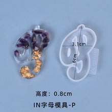 Load image into Gallery viewer, IN Version 26 Letter Pendant Set Silicone Mold
