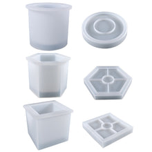Load image into Gallery viewer, Round Square Hexagonal Pen Holder Coaster Mold