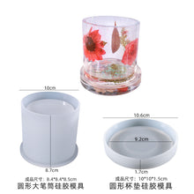 Load image into Gallery viewer, Round Square Hexagonal Pen Holder Coaster Mold