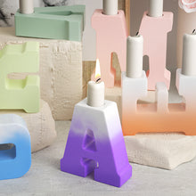 Load image into Gallery viewer, Capital English Letter Candle Holder Silicone Mold