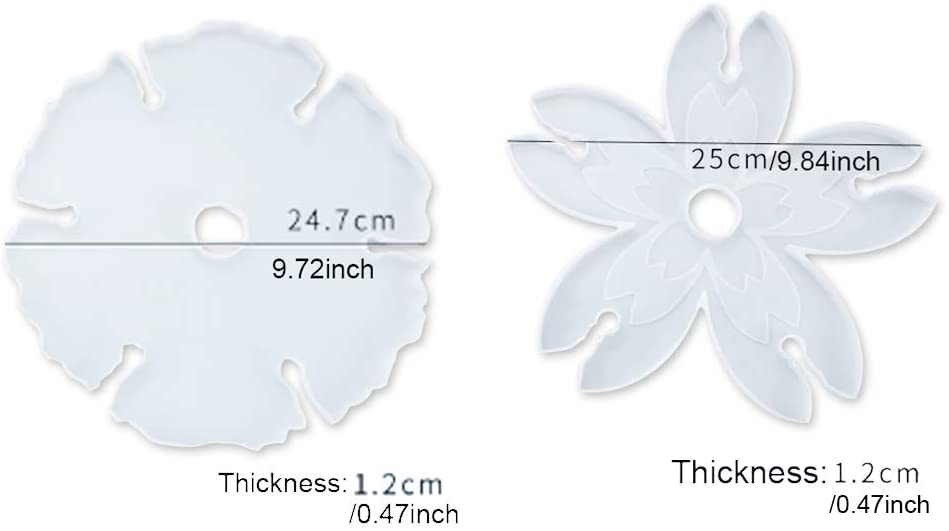 Floral Epoxy Table Molds Silicone Flower Resin Mold for Resin Casting