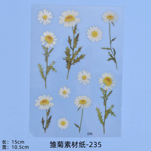 Multiple Flower Stickers Material