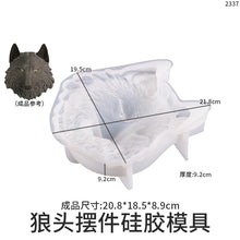 Load image into Gallery viewer, Large Lion Wolf Head Ornament Mold
