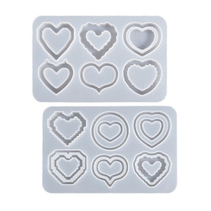 Pixel Love Flowing Sand Pendant Mold