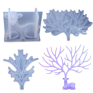 Small Deer Horn Tree Branch Display Frame Silicone Mold