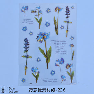 Multiple Flower Stickers Material