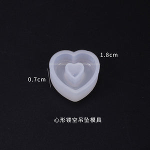 Heart shaped Box Hollow Pendant Bookmark Mold