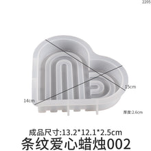 Load image into Gallery viewer, Striped Love Candle Mold
