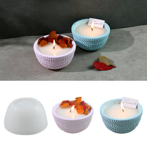 Round Pattern Candle Holder Silicone Mold