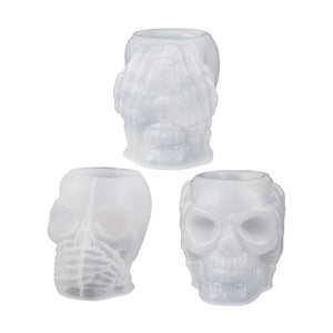 Halloween Skull Head Storage Box Mold