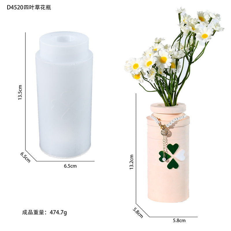 Clover Flower Pot Silicone Mold