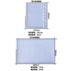 Weekly Monthly Plan Notebook Silicone Mold