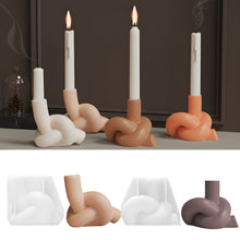 Load image into Gallery viewer, Simple European Knot Long Candlestick Silicone Mold
