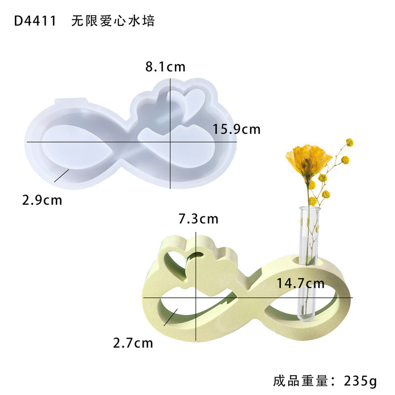 Love Hydroponic Test Tube Vase Silicone Mold