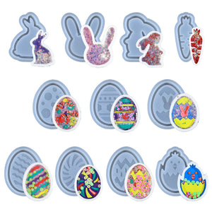 Cartoon Easter Egg Rabbit Hanging Silicone Mold
