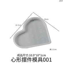 Load image into Gallery viewer, Heart shaped Commemorative Plate Ornaments Mold
