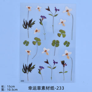 Multiple Flower Stickers Material