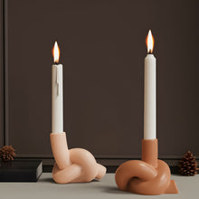 Load image into Gallery viewer, Simple European Knot Long Candlestick Silicone Mold
