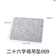 Load image into Gallery viewer, 26 English Alphabet and Number Symbols Love Earrings Mold
