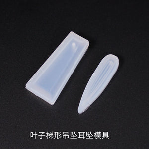 Leaf Trapezoidal Pendant Earrings Silicone Mold