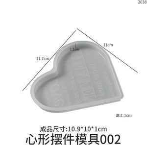 Heart shaped Commemorative Plate Ornaments Mold