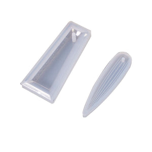 Leaf Trapezoidal Pendant Earrings Silicone Mold