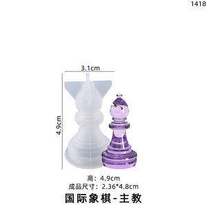 International Chess Pieces and Chessboard Mold