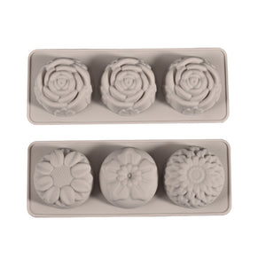 Triple Flower Soap Silicone Mold