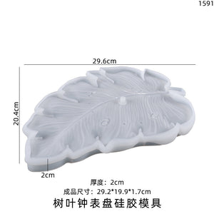 Irregular Flower Leaf Clock Plate Mold