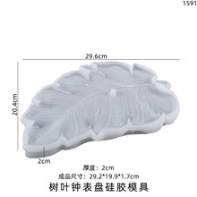 Load image into Gallery viewer, Big Tree Leaf Clock Plate Silicone Mold
