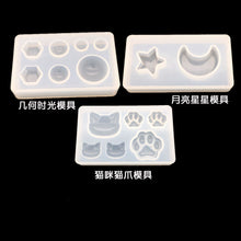 Load image into Gallery viewer, Cat Paw Moon Star Geometric Mold
