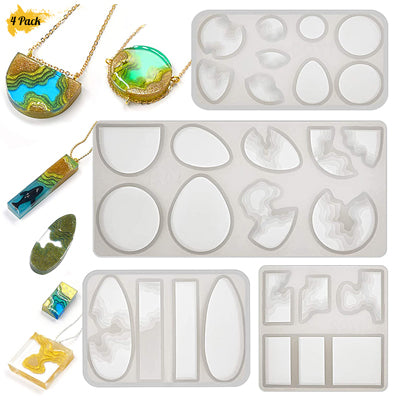 ResinWorld 4 Pack Resin Coaster Molds, Diamond Crystal Edge Coaster Mo –  ResinWorlds