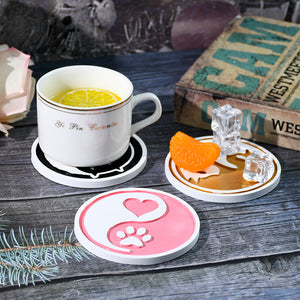 Pet Expression Cat Paw Coaster Silicone Mold