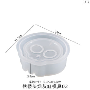 Irregular Skeleton Head Ashtray Mold