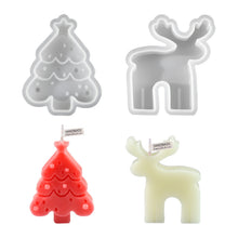 Load image into Gallery viewer, Christmas Series Tree Elk Candle Silicone Mold
