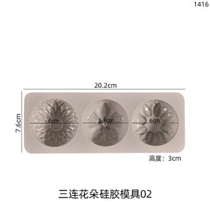 Triple Flower Soap Silicone Mold